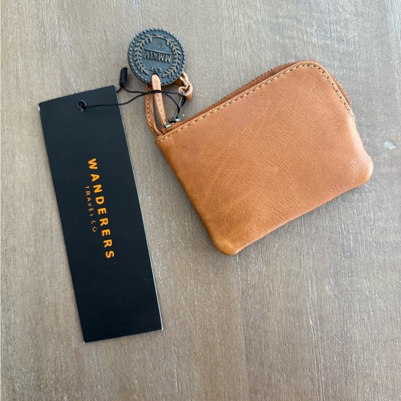 Wanderers Tan Leather Coin Pouch - Picture 2 of 3